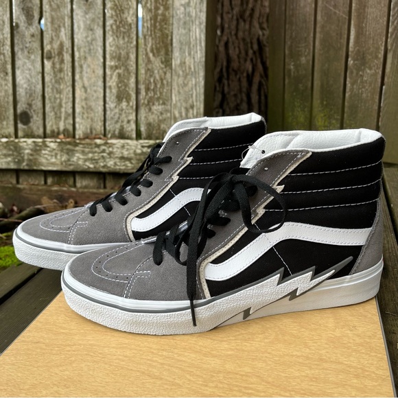 Vans SK8 Hi ‘Bolt Pewter Gray Sneakers 721454 NWT Men’s Sz 10.5 Wm’s Sz 12 - Picture 2 of 14